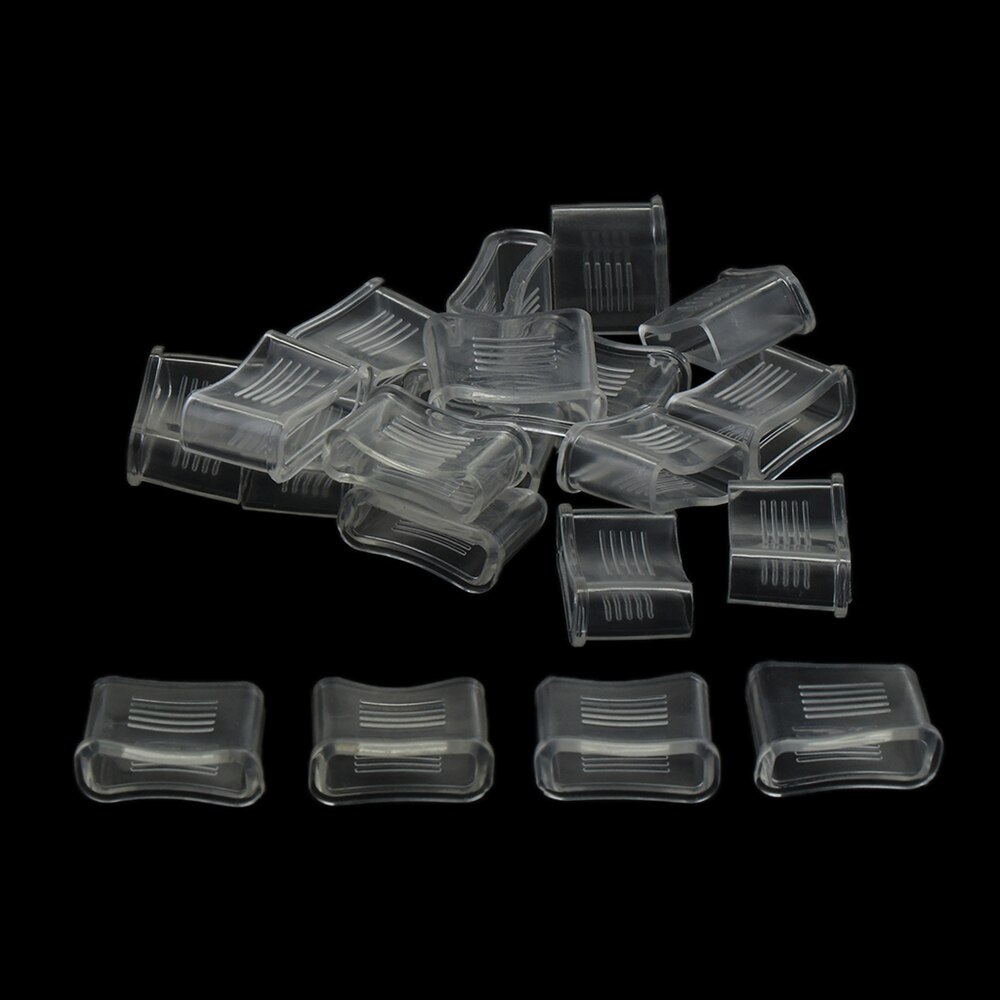 20 stk dommerfløytedeksel 2*2.2cm gjennomsiktig fløytedempet munngrep fotball dommerfløytebeskyttelsestilbehør