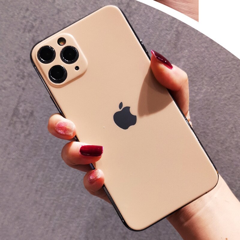 schlicht praktisch Schutzhülle Film Für iPhone X XS Einfarbig zurück Objektiv Film Haut aufkleber: Rose Gold