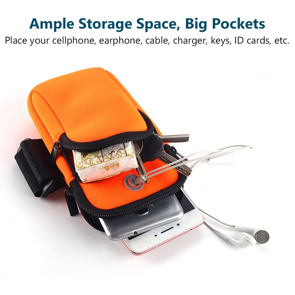 6 " universelle sport-handyhülle, armband, wasserdichte sport-armband-handyhülle zum laufen für iphone pro max, samsung, huawei, xiaomi