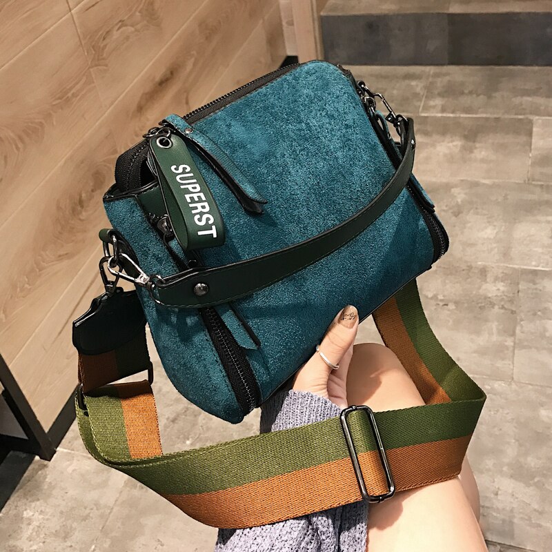 Dames sport schoudertas dames schoudertas brede band retro messenger bag reis crossbody tassen voor vrouwen dames handtassen: Blauw