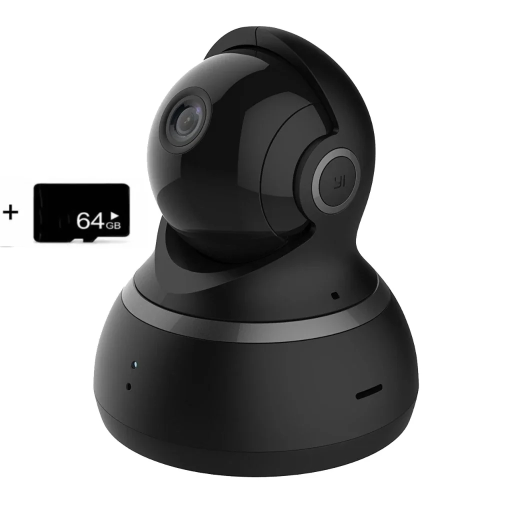 Caméra YI Dôme 1080p HD CCTV IP 360 ° Détection Wifi Vision nocturne sans fil IR système de surveillance de sécurité Audio bidirectionnel: 1/2.8' / PRISE AMÉRICAINE