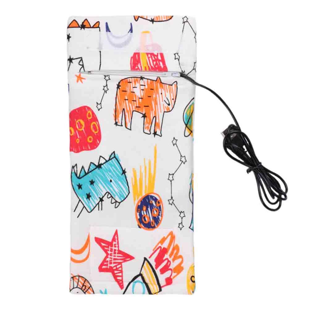 Baby Usb Flessenwarmer Draagbare Outdoor Baby Melk Voeden Verpleging Fles Verwarmd Cover Geïsoleerde Tas Reizen Melk Thermostaat