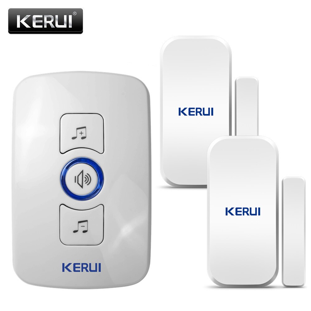 Kerui eenvoudige versie beveiligingsdeurbel alarmsysteem lokaal alarm met 32 muziekopties 4 volume-ondersteuning 1527/2262 codechip: Set 2