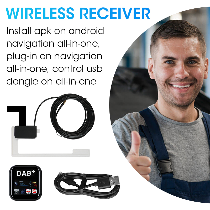 DAB+ Antenna With USB Adapter Car Digital Radio Tuner Receiver DAB+ Adapter For Universal Android Multimedia Head Unit Player
