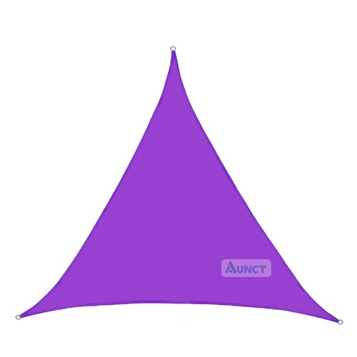 3x3x3M Triangolo sole riparo Ombra Vela portato Luce corda Tende Esterno Romantico Caldo Impermeabile gazebo giardino Tenda a vela: Lavanda