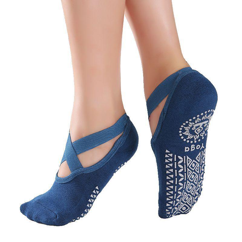 KYSUN 2 Pares De Calcetines Antideslizantes Para Mujer Y Hombre, Calcetines De Yoga Con Dedos Para Hogar, Calcetines Deporte 5 Dedos De Algodón Para Pilates Ballet Dance Fitness, Negro Gris