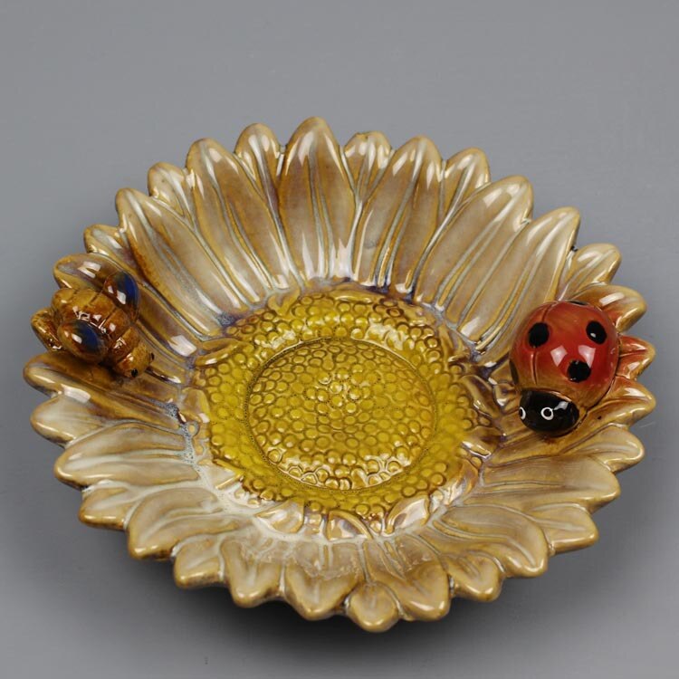 Flower sunflower Ceramic Smoke Rolling tray Desktop Crafts home Decoration accessories