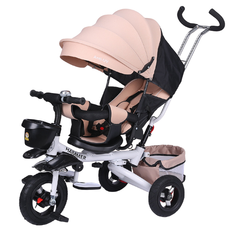 Multifunktions Baby Kinderwagen Faltbare freundlicher Dreirad freundlicher Fahrrad Liege Sitz Raum Rad Drei Räder Kleinkind Kinderwagen
