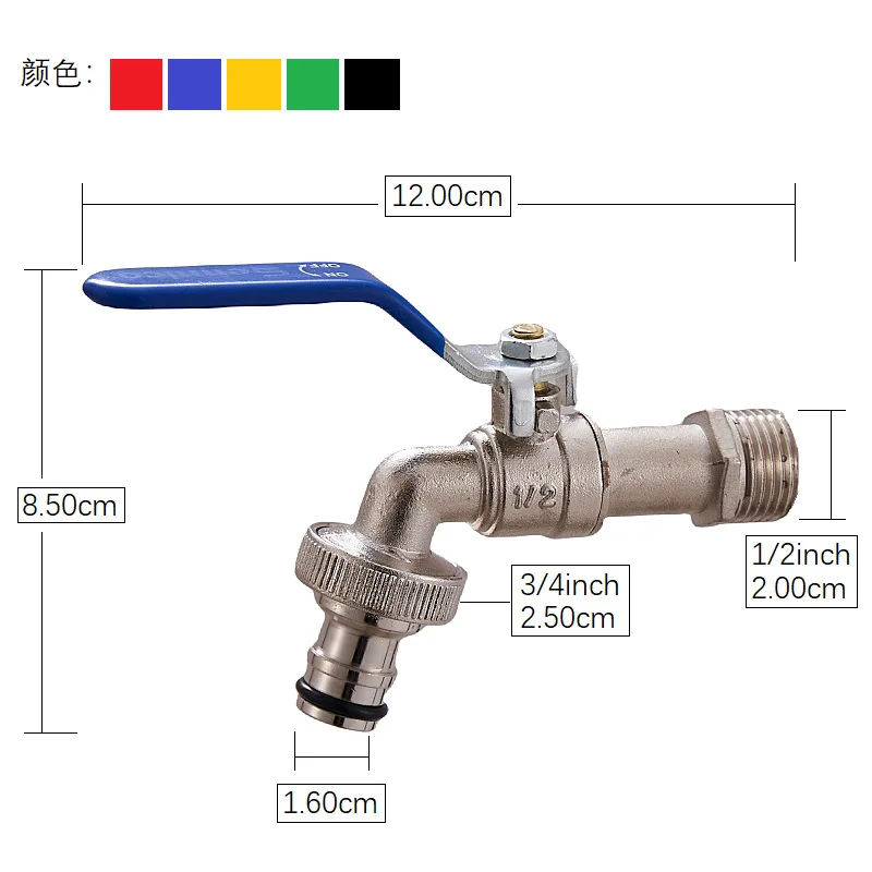 Attrezzi da giardino rubinetto dell'acqua in ottone esterno e interno usato facile accensione/spegnimento maniglia a leva rubinetti di alimentazione per irrigazione valvola a sfera