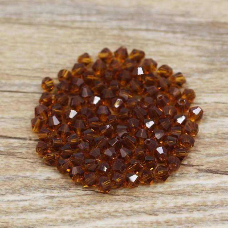 300 Uds. Exquisitas cuentas de cristal sueltas bicono de 4mm para accesorios de fabricación de joyas 001-020: Rosa claro
