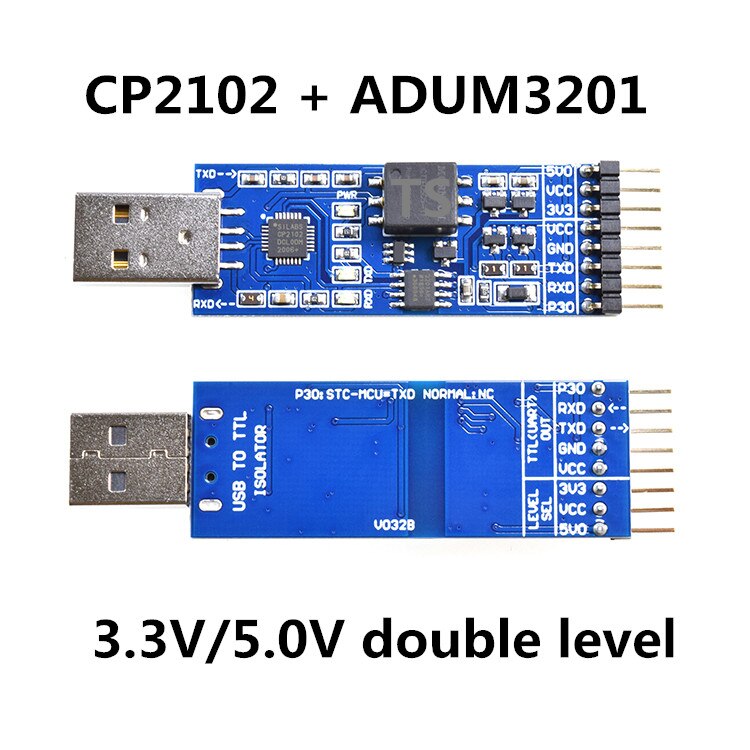 FT232 / CH340 / CP2102 USB to TTL USB to serial UART module FT232RL voltage isolation signal isolation Four level: CP2102 .double level