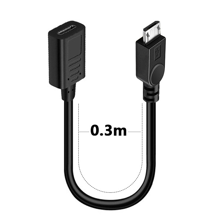 90 angle Type-C Female To Micro-B Micro male USB Charger Data otg cable adapter oy left/right/up/down: Brown