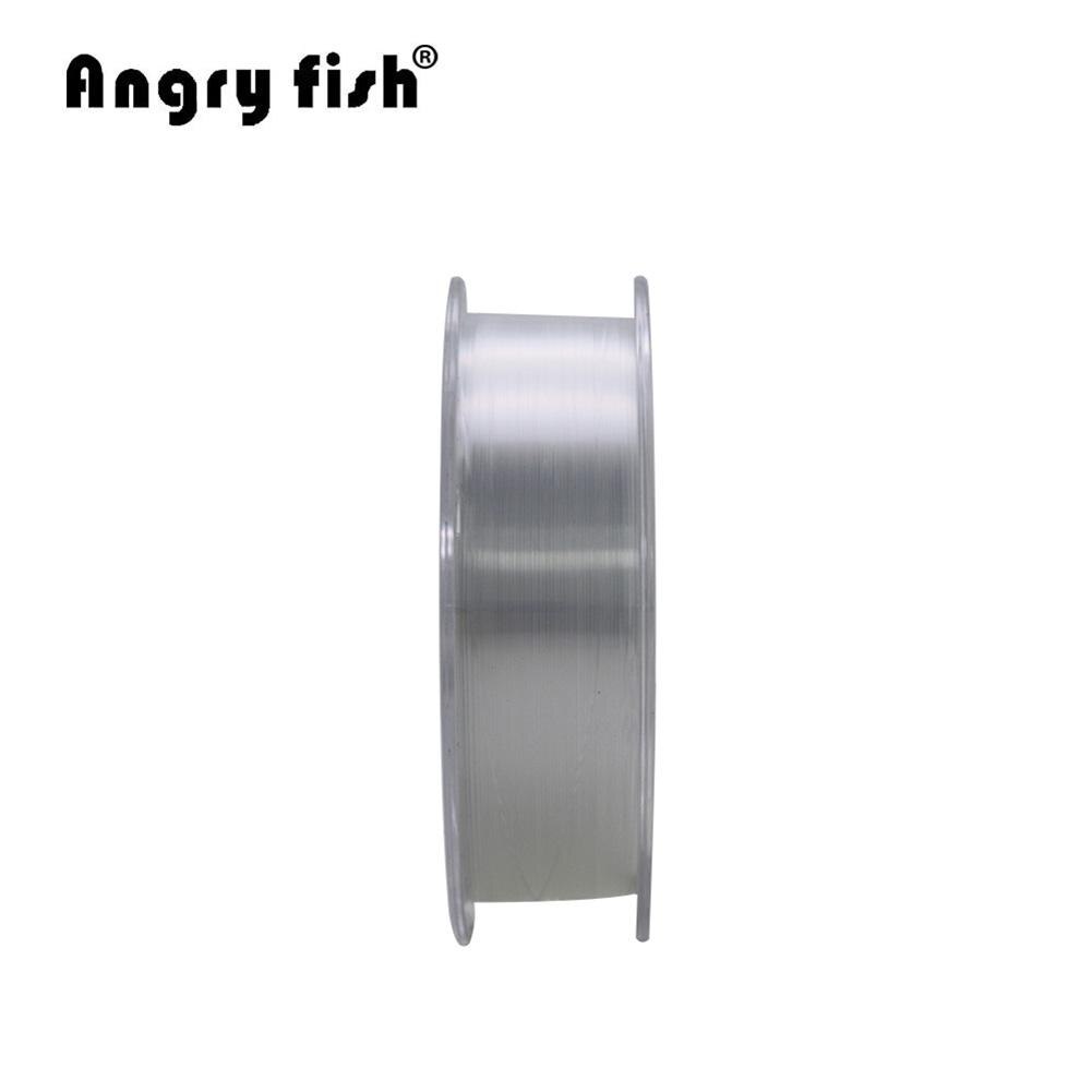 Angryfish 100％ Fluorocarbon Fishing Line 100m Transparent Carbon Monofilament Line Super Strong Fishing Line