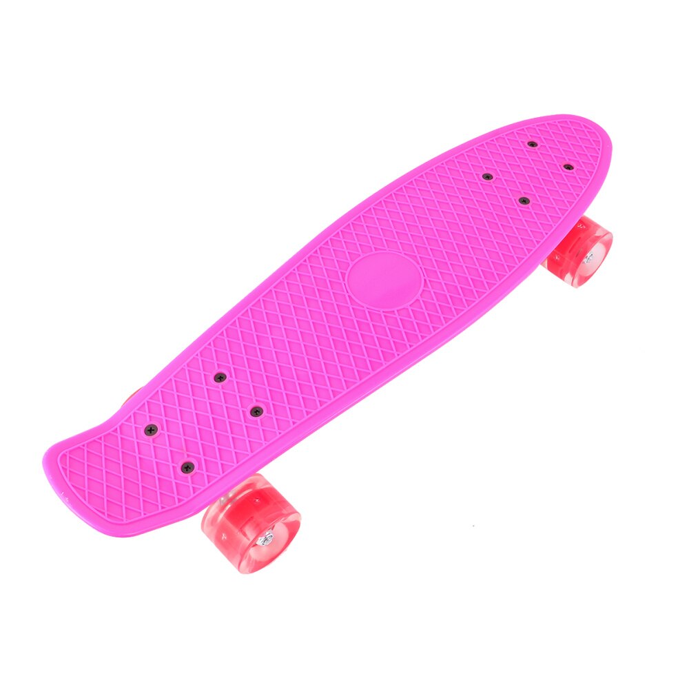 1Pc Four-Wheeled Scooter Flashing Wheel Skateboard Street Dancing Skateboard for Outdoor (Blue): Pink