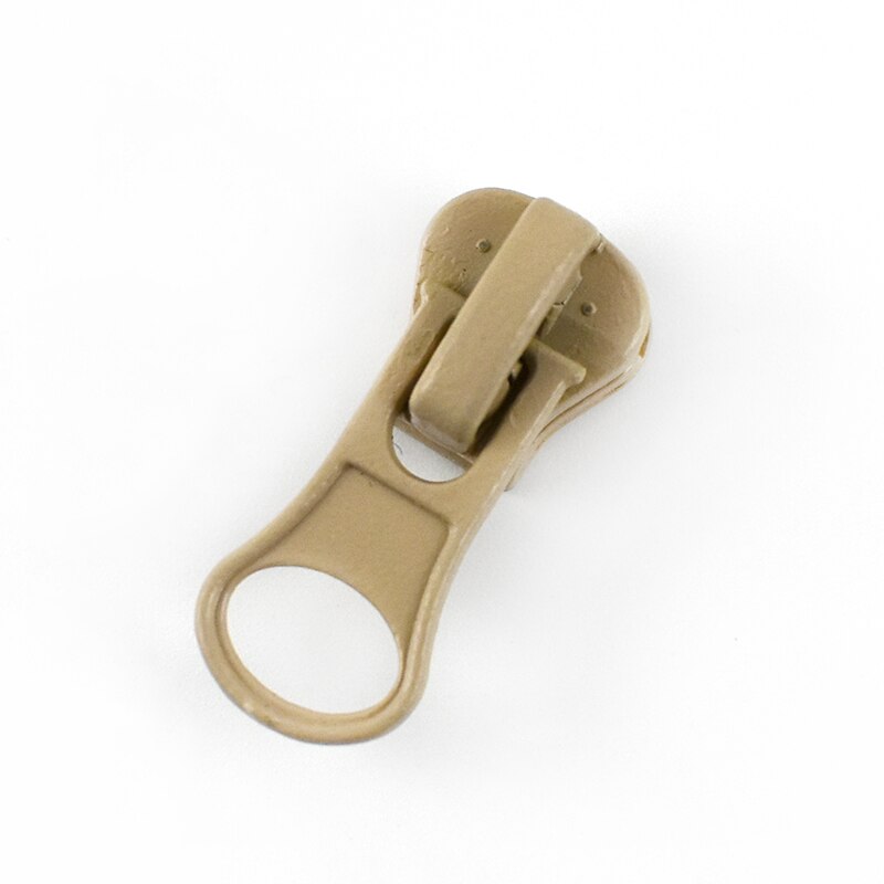 Meetee 10pcs 5# Resin Zipper Head Thick Candy Color Zipper Pull Slider DIY Repair Pillow Quilt Bedding Bags Sewing Clothes ZT005: Khaki