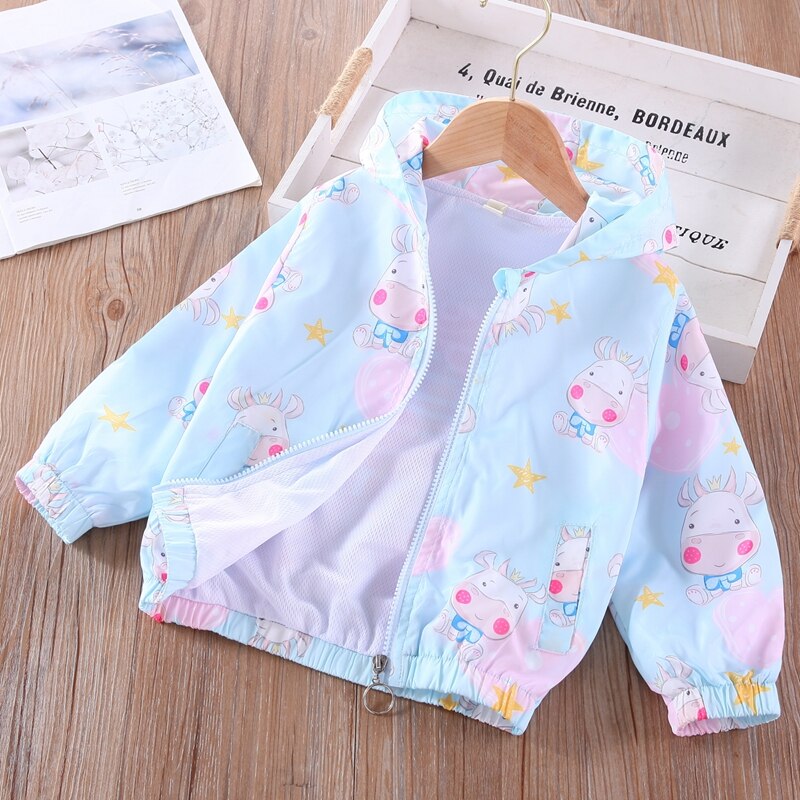 Chaqueta de manga larga para niña, abrigo de dibujos animados a la , ropa de Boutique, bonita, rosa, otoño: blue 806065 / 2y size 90