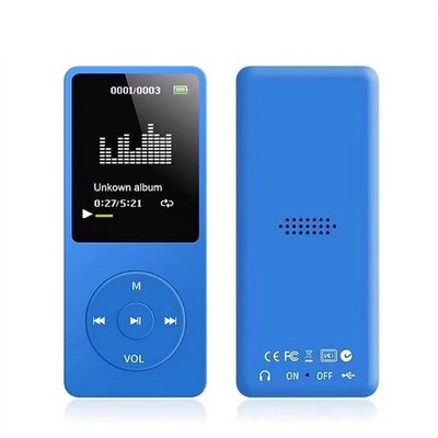 MP3 Muziek Spelers Lossless Geluid Muziekspeler Draagbare MP3 Speler FM Radio Video Games Movie Walkman ultra-dunne MP3: Blauw / 4GB