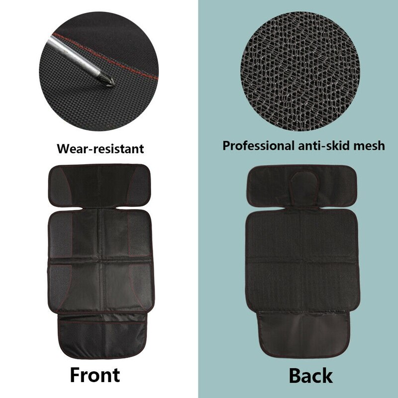 Auto Car Seat Protector Cover with Large Pocket Ultra Mat Pad Under Baby Child Carseat Non-Slip