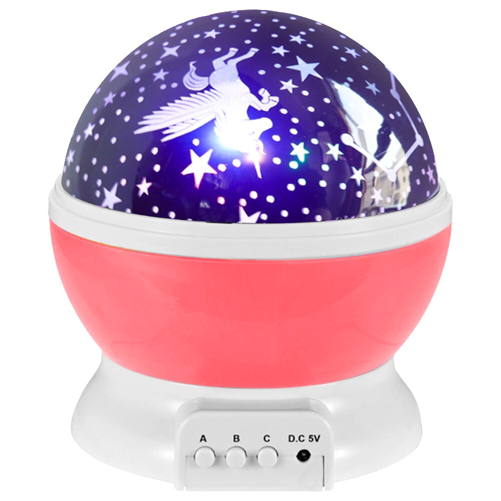 Led Night Light Projector Stars Sterrenhemel Maan Lamp Batterij Usb Kids Kinderen Slaapkamer Decor Projectie Lamp: B