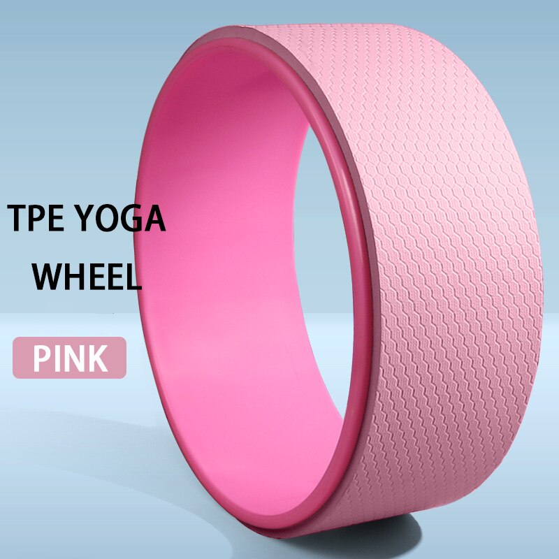 Yoga Wheel Open Back Genuine Pilates Circle Dharma Wheel Backbend Fitness Equipment Yoga Supplies Yoga Wheel Assist: TPE  Pink