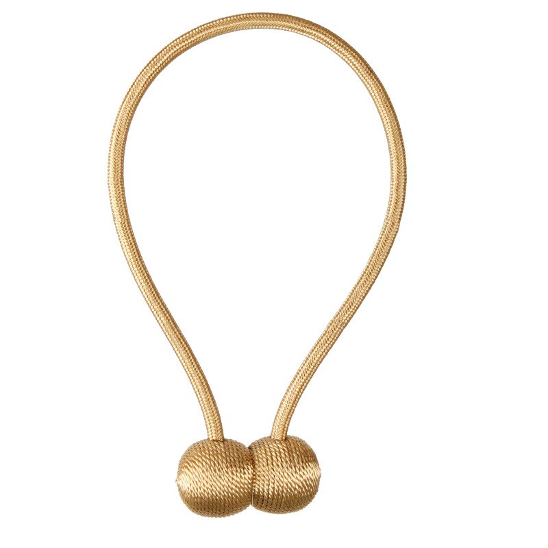 2 Stuks Magnetische Parel Bal Gordijn Tiebacks Vastzetmogelijkheden Terugloopsper Gesp Clips Accessoire Gordijn Decoratieve Gordijn Staven Accessoires: gold / 2pcs