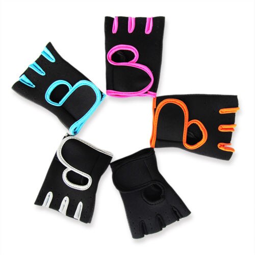 Guantes a medio dedo para deportes al aire libre para niños y niñas, antideslizantes, para ciclismo, patinaje, entrenamiento de Fitness