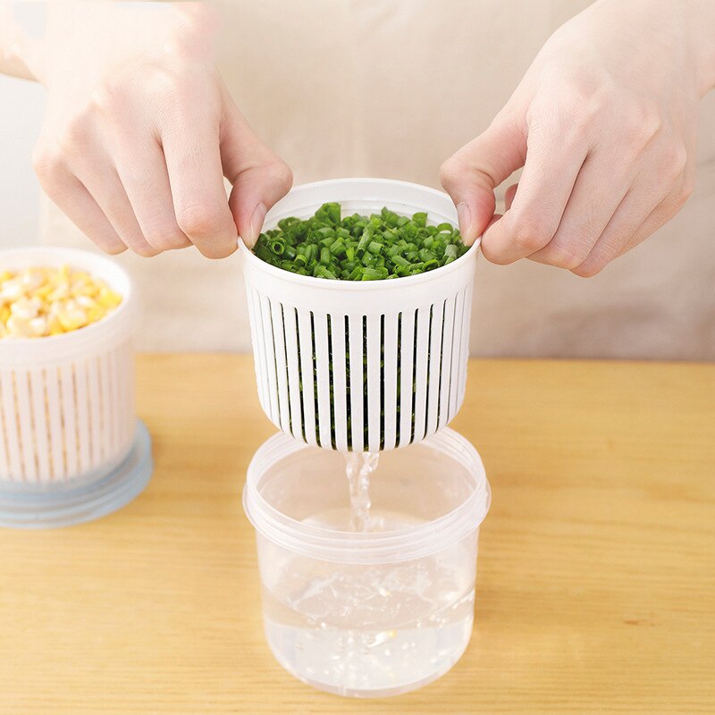 Boîte de conservation fraîcheur oignon gingembre ail légumes cuisine boîte de rangement en plastique réfrigérateur scellé rangement échalote boîte de vidange