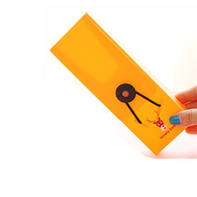 Estuche de lápices de plástico con dibujo animado Color caramelo, estuche escolar, papelería para estudiantes, material escolar,