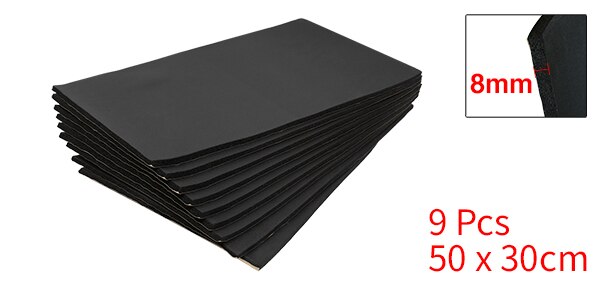 ZESLIV Geluidsisolerende mat voor auto 6 stuks 50x30cm (3mm) Auto Zelfklevende Isolatiemat geluidsisolatie