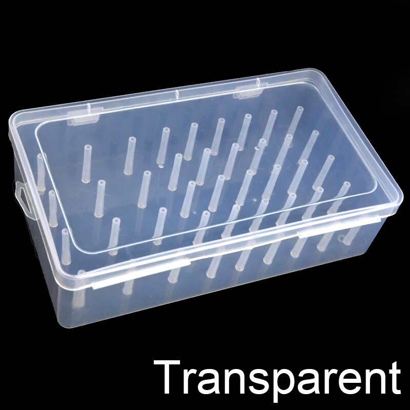 Transparent Thread Box Household Sewing Thread Storage Box Suitcase Container Craft Spool Storage Box: Clear