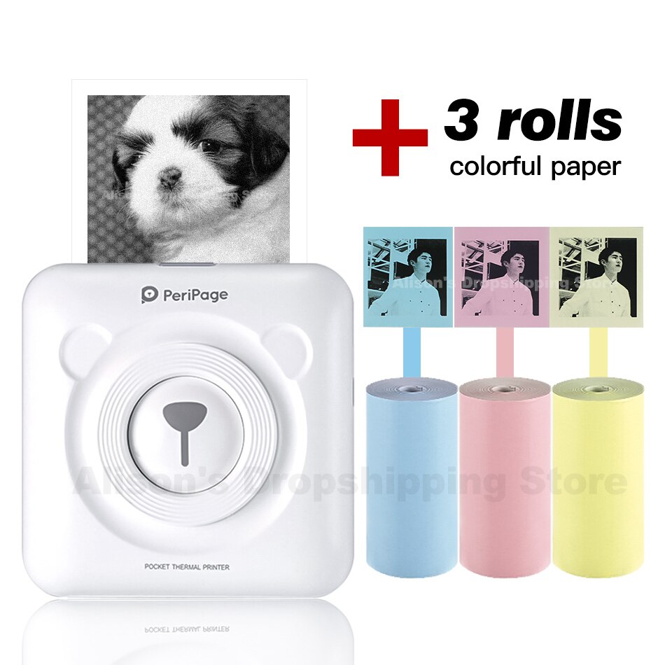 Goojprt A6 Peripage Mini Draagbare Bluetooth Draadloze Paper Photo Printer Pocket Thermische Afdrukken Usb Verbinding Impresoras Fotos: WH Printer add 3CO