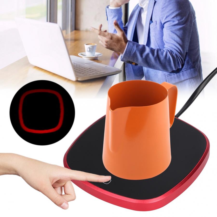 EU 220V 8 Hours Electric Powered Cup Heating Mat Pad Cup Warmer Plate Heater for Tea Coffee Milk Home Office