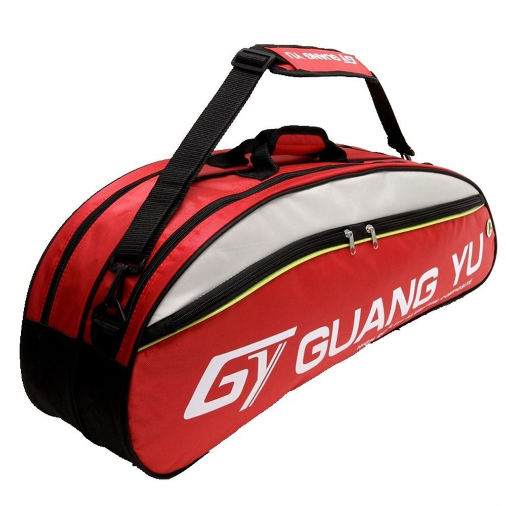 Big Capacity Badminton Racket Bag Single Shoulder 4 To 6 Racquet Tennis Racket Bag Nylon Double Handle Shuttlecock Bag