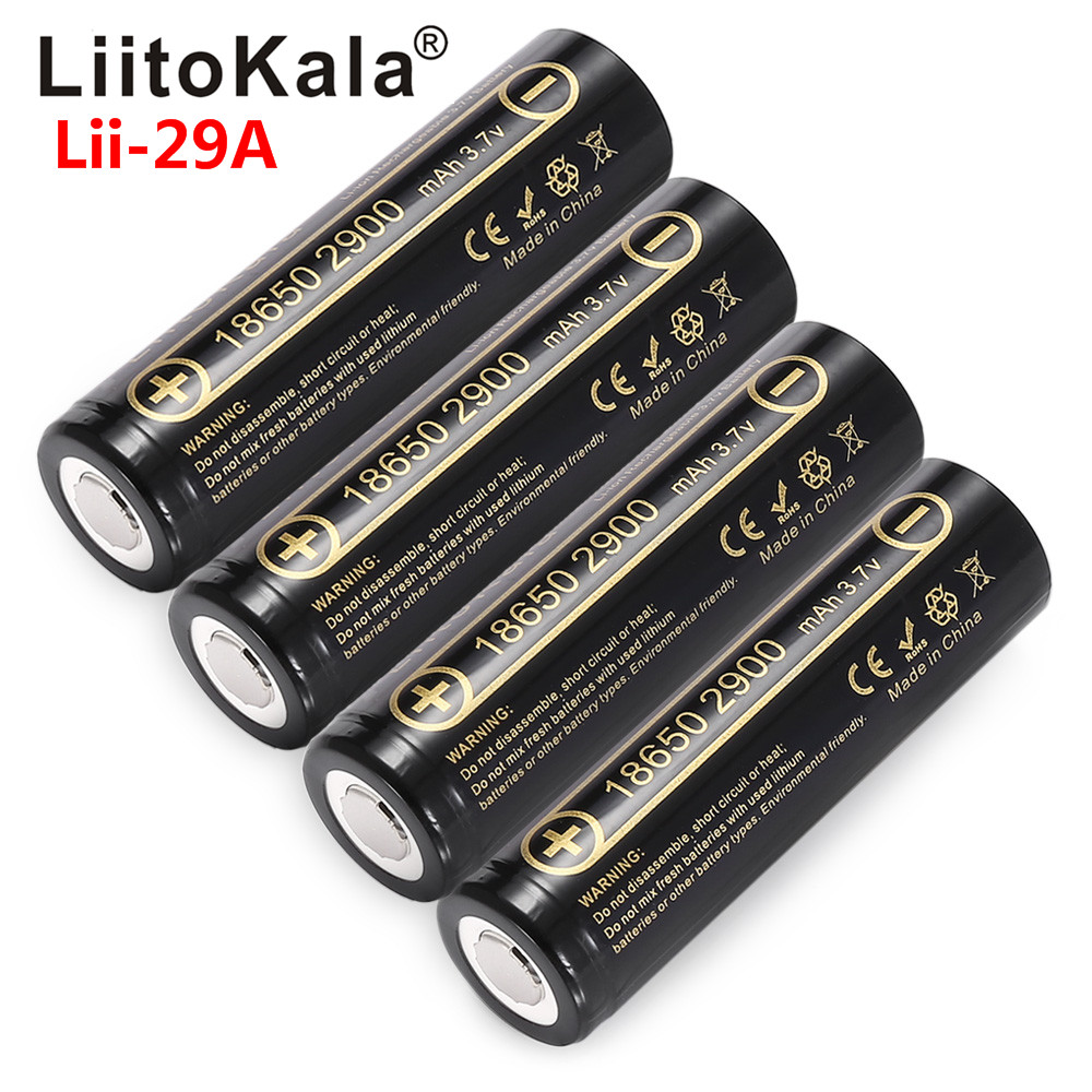 LiitoKala-pilas recargables de ion de litio, Lii-29A de 18650 mah, originales, nuevas, para INR 2900, 18650 V, 3,7 mAh