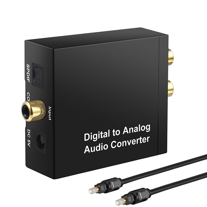 Digitaal Naar Analoog Converter Dac Digitale Spdif Toslink Naar Analoog Stereo O L/R Converter Adapter Met Optische Kabel voor PS3 Xb
