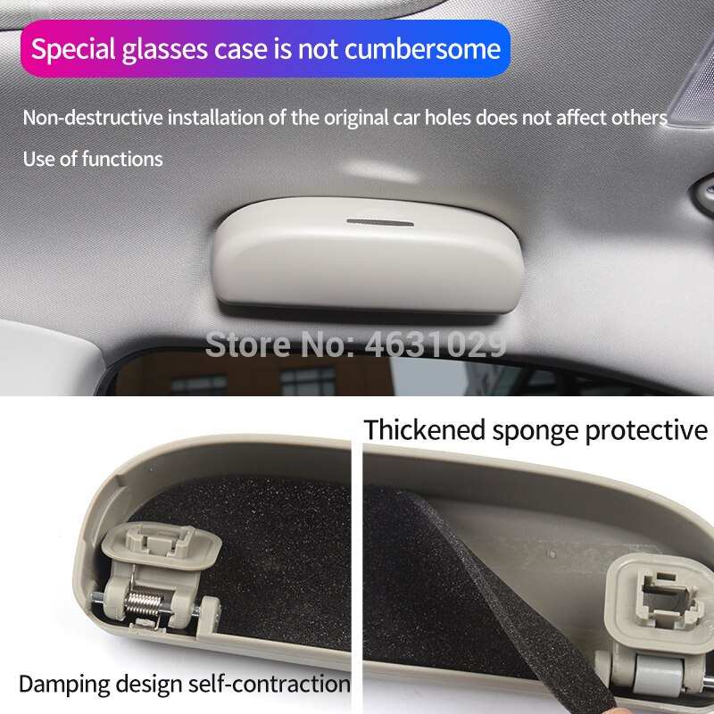 Estuche de almacenamiento para gafas de sol de coche, caja con pequeño cambio para Toyota RAV4