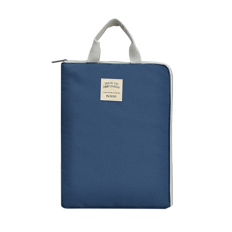 carpeta de archivos Portátil Bolsa de documentos organizador de portátil A4 bolsas de almacenamiento negocios maletín organizador escuela Oficina suministros: Navy Style 2