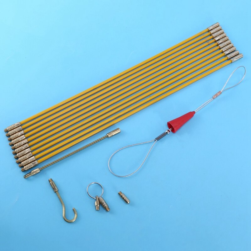 Verkabelung Stangen Fisch Band 10,83 FT Fiberglas Elektrische Kabel Einfädler Laufende Abzieher in fallen 10 Stangen X 33Cm