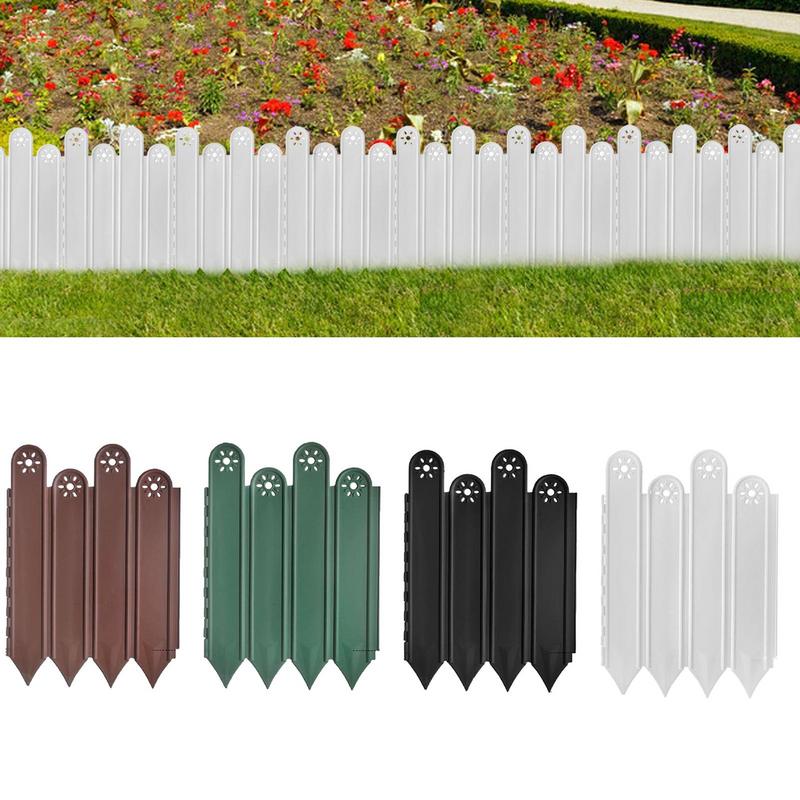 Bordure de jardin, paquet de 10 outils d'aménagement paysager, barrière animale, garniture décorative de clôture de jardin pour cour et pelouse