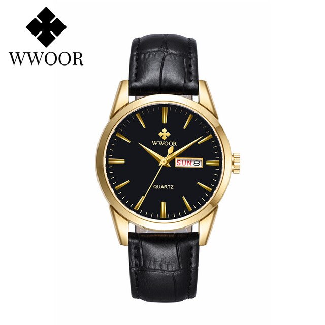 Wwoor Luxe Goud Ultra Dunne Quartz Horloges Voor Mannen Mode Vierkante Heren Horloge Stalen Mesh Band Waterdicht Datum Pols horloge: black gold black