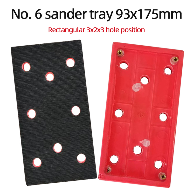 Vassoio rettangolare levigatrice per auto base abrasiva discoteca appiccicoso 93x175mm tampone per smerigliatrice a secco