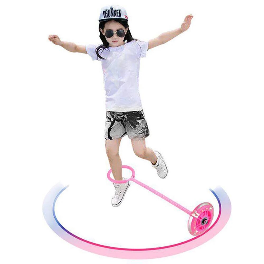 Flash Springen Touw Bal Kinderen Outdoor Fun Sport Speelgoed Led Kinderen Springen Kracht Reactie Training Swing Bal Kind-Ouder games