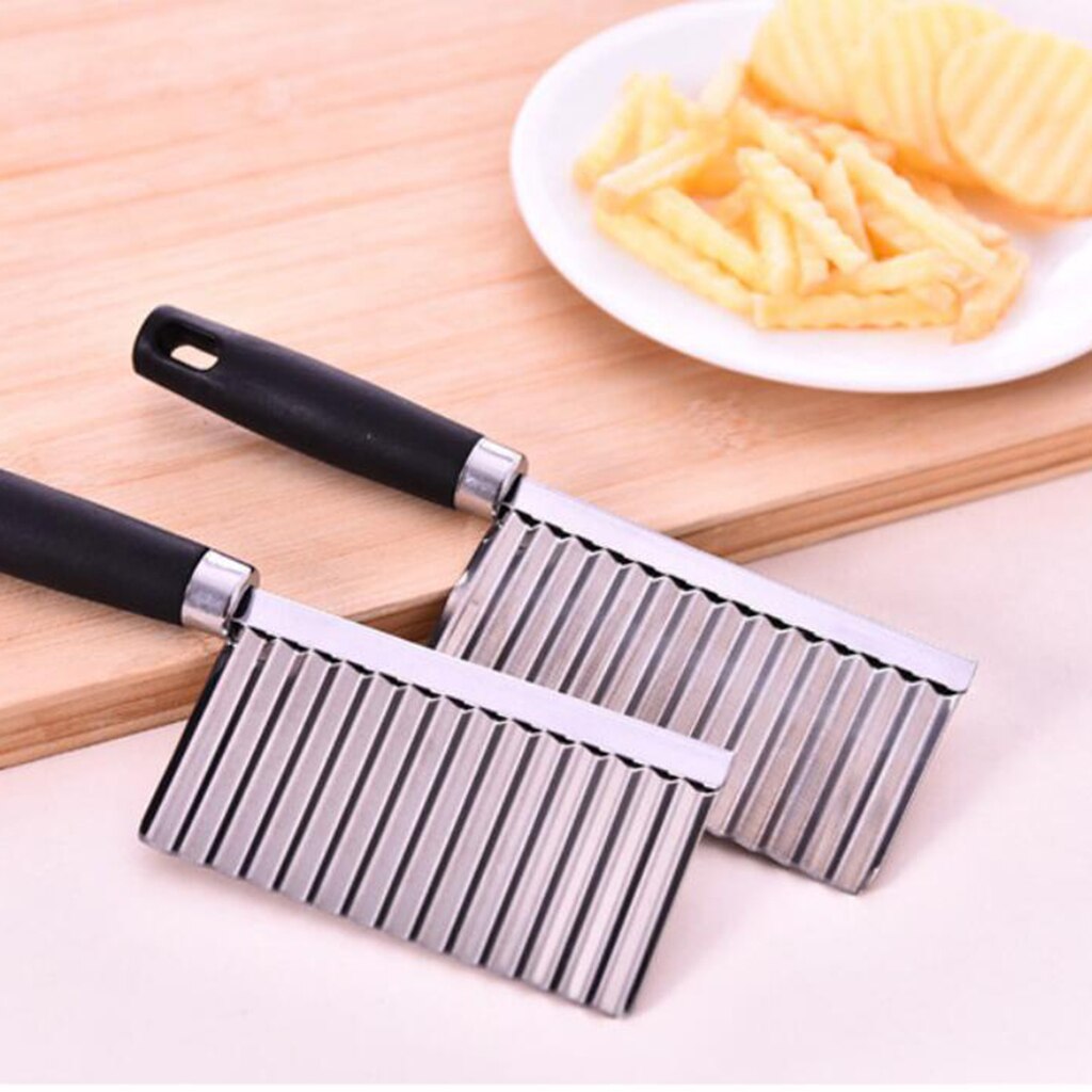 Crinkle Cutter for Veggies Stainless Steel Blade Wavy Crinkle Cutting Tool