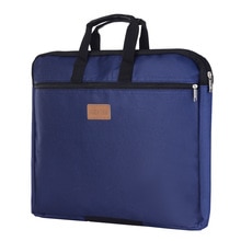 Big Capacity Double Layers Document Holder Zipper File Bag with Handle Waterproof Canvas Handbag for Papers Documents Business