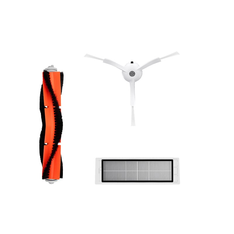 Komplett set robotdelar till xiaomi 1 gen 2 gen 1s gen mi robotdammsugare sdjqr 01rr sdjqr 02rr sdjqr 03rr ( huvudsidoborste hepa-filter): Sätt  a 3 st