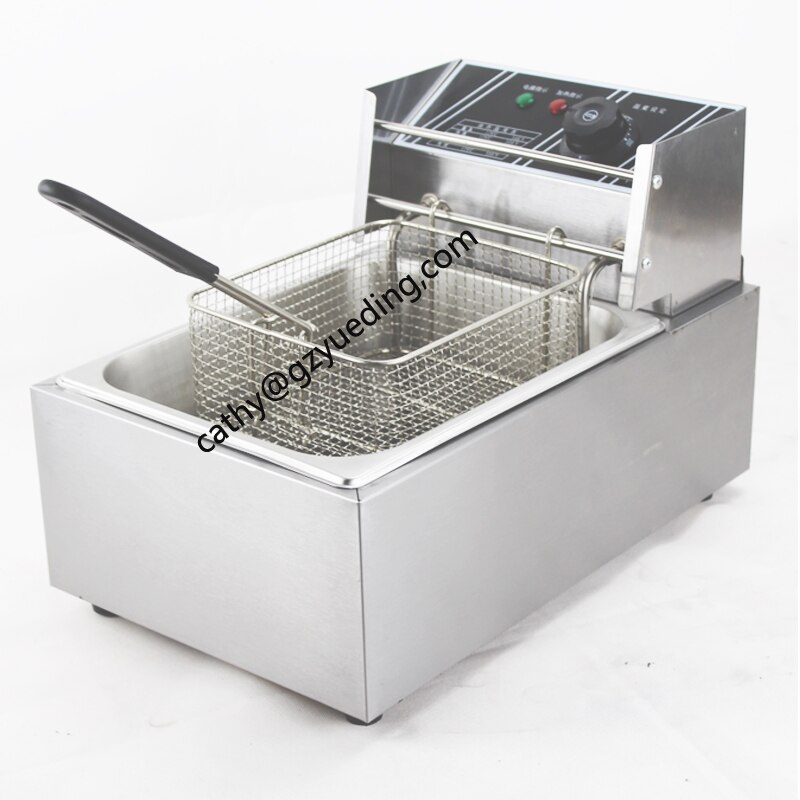 Table Counter Top Automatic Commercial Stainless Steel one tank one basket 6L Electric Deep Fryer for