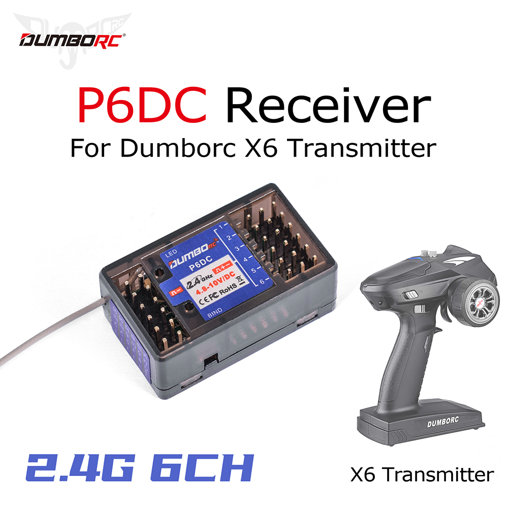 RC Servo DUMBORC X6F/X6FG/X6DC/X6DCG 2.4G 6CH Radio Control Systeem Ontvanger voor X4 X5 X6 X6P Zender RC Auto Boot