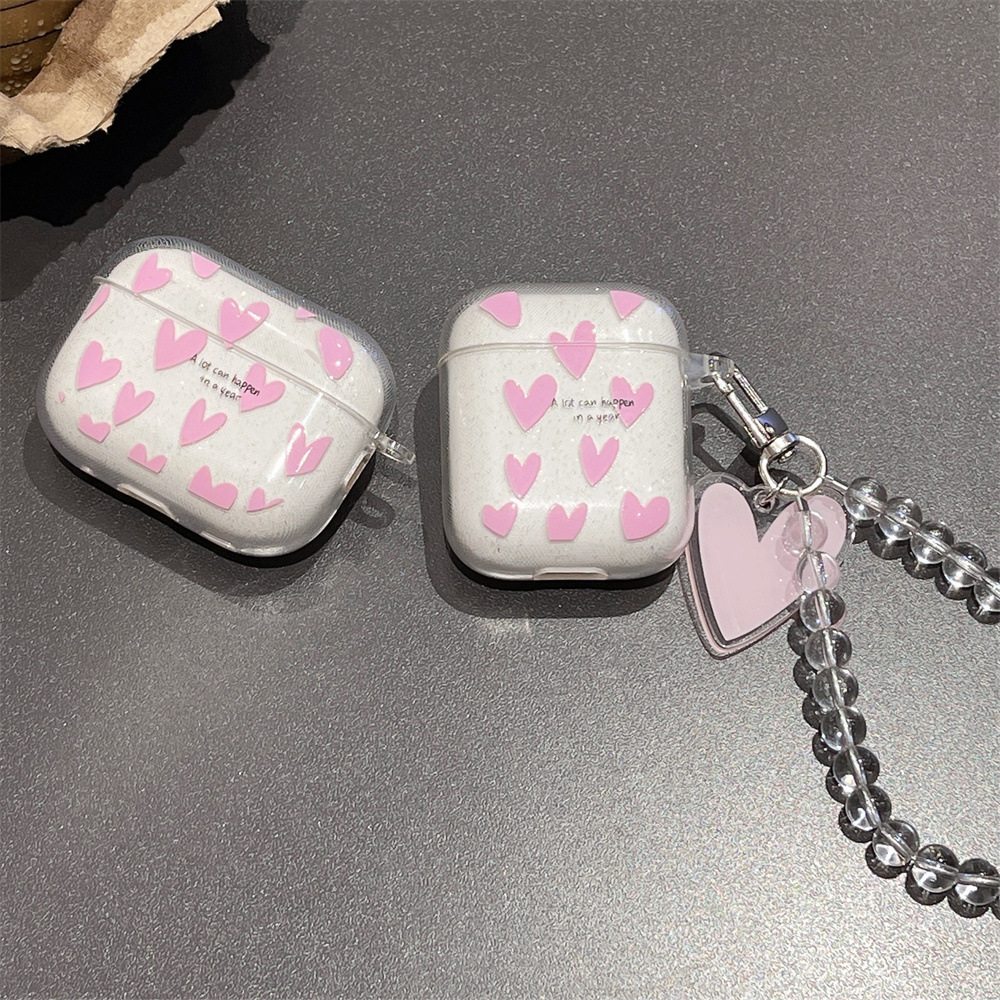 Étui brillant à paillettes de fleurs pour AirPods 1 2 3 4, housse de Bracelet pour écouteurs Bluetooth sans fil pour Apple airpods Pro 2nd Funda