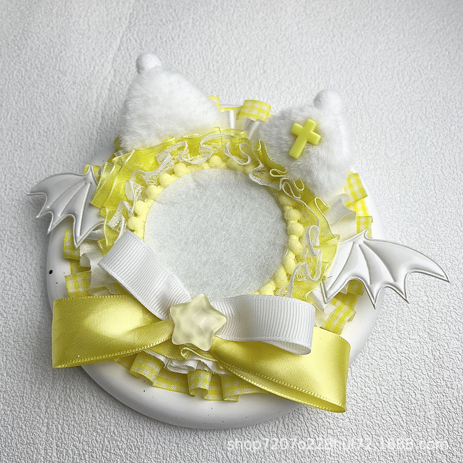 Multifunctional Anime Badge Holder Set for Ita Bags, DIY Accessory Organizer Kit with Brooch Backings and Keychain Trays for Cos: Yellow