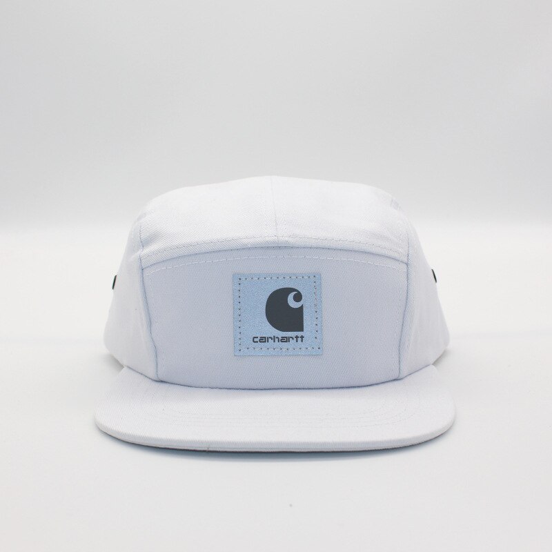 Tooling Vijf Stuk Hoed Kamp Cap Platte Rand Hoed Chao Hip Hop Hip Hop Hoed Reflecterende Logo Retro hoed Maat Stijl Materiaal: WHITE